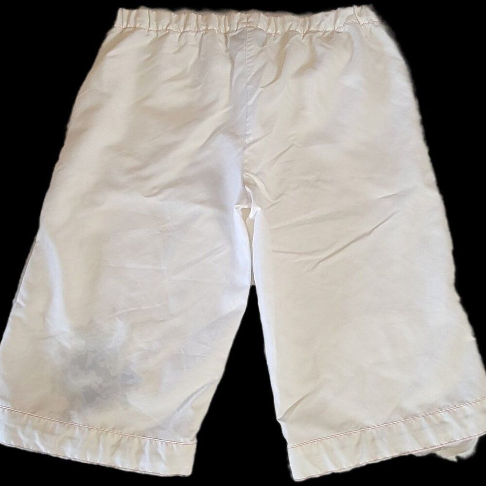 Fu-Da Chino Capri Shorts Cream drawstring ties Medium Y2K preppy retro EUC